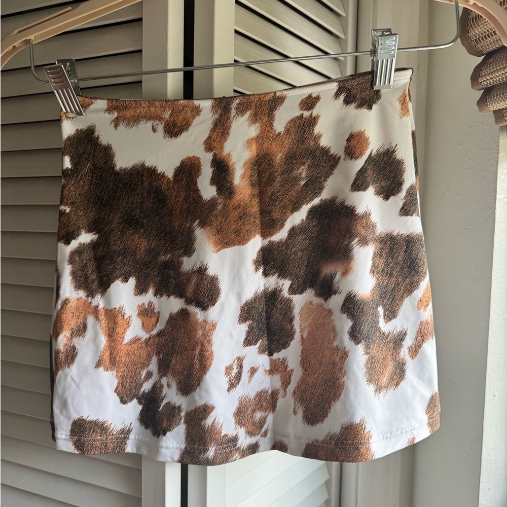 WeWoreWhat Cow Print Tube Skirt